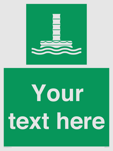 Custom sign safe condition Evacuation chute 